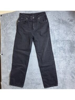 Never Denim 90s Straight Leg Black Jeans Women’s Size 31-32 NWOT High Waisted